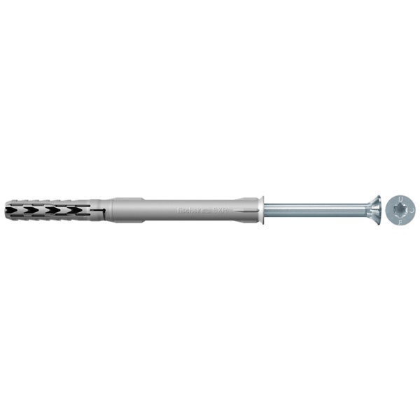 Fischer 50x Langschaftdübel SXR 8 x 60 mm T mit Sicherheitsschraube - 502999