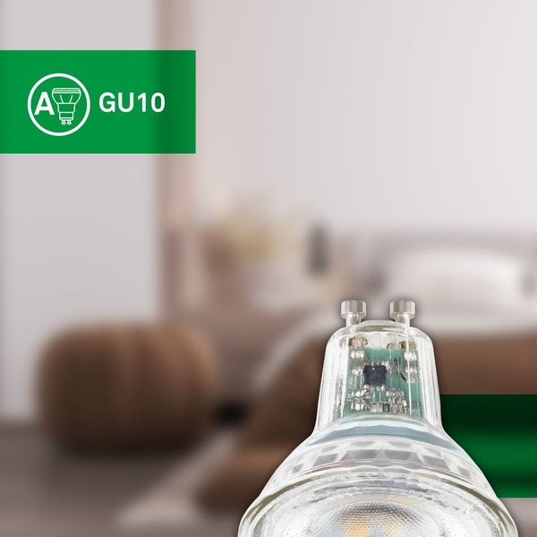 2er Set LED Leuchtmittel GU10 LED Lampe Warmweißes Licht Effizienzklasse A