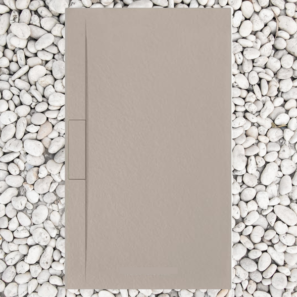 Duschwanne 120X90 cm MOKA Vulcano Line Lang Aus Harz und Marmorpulver Mit Seitengitter AUS MARMORESINA - FRASCIO