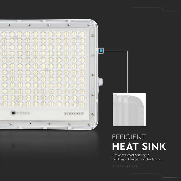 V-TAC VT-240W-W - Weiße Solar-Flutlichter - 30W - IP65 - 2600 Lumen - 6400K