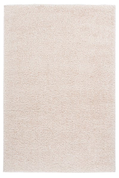 Hochflor Teppich Gabrielle Creme Uni, Modern 60 x 110 cm