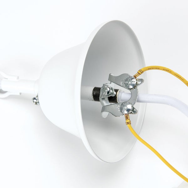 Kettenaufhängung 100cm Aufhängung mit Fassung E27 Schraubring Lampenaufhängung Lampen Kette Weiß
