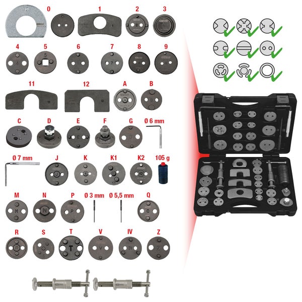 KS TOOLS Bremskolben-Rückstell-Werkzeug-Satz 41tlg.  - 150.1970