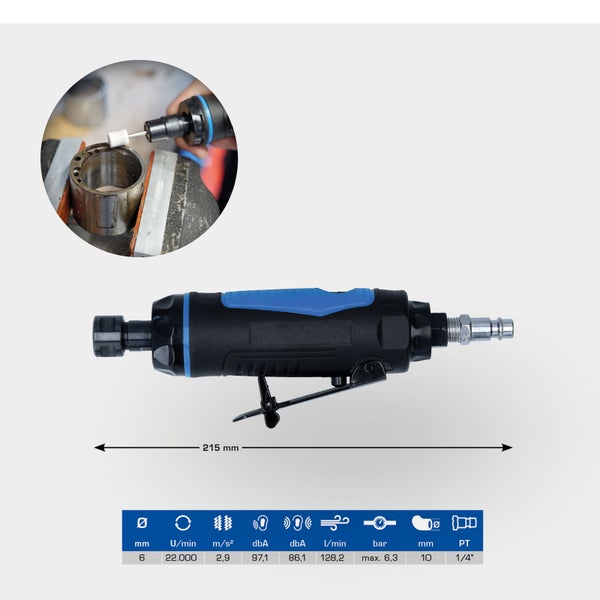 BRILLIANT TOOLS Druckluft-Stabschleifer gerade - BT160702