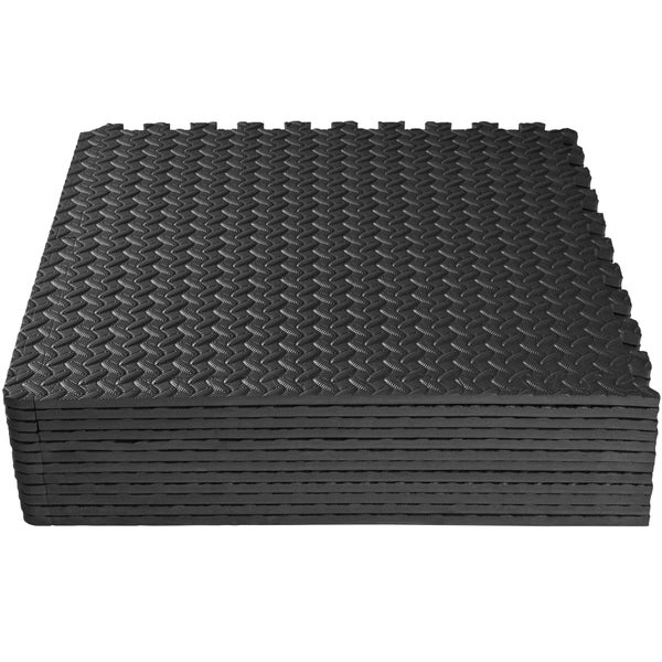 Schutzmattenset tectake leichte Reinigung und flexibel erweiterbar 12-teilig mit 24 Randstücken 61 x 61 cm