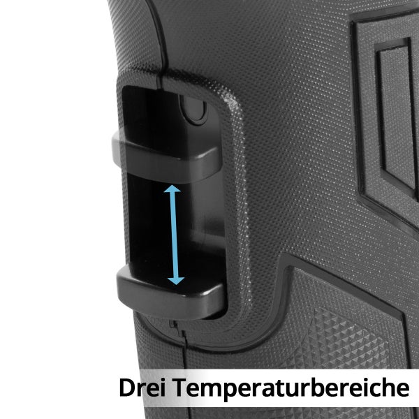 Einstellbarer Schieberegler für drei Temperaturbereiche