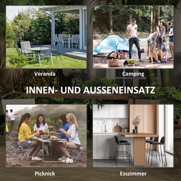 Outsunny Beistelltisch, 122L x 60B x 73H cm, HDPE, braun