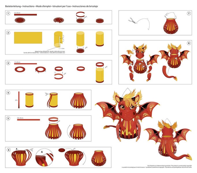 URSUS Laternenzeit Laternen-Bastelset Drache