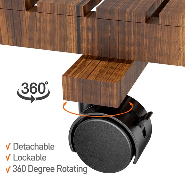 Yaheetech Pflanzentreppe mit Rollen Blumenständer , Braun