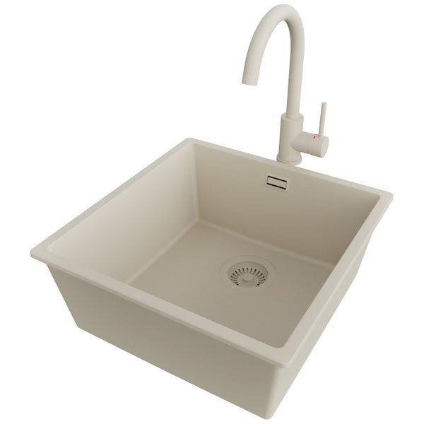 Spültisch aus Granit mit Armatur