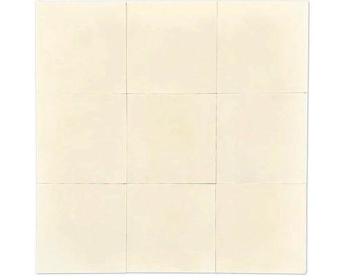Zement Wand- und Bodenfliese Uni 1.3 ivory 20x20x1,6 cm