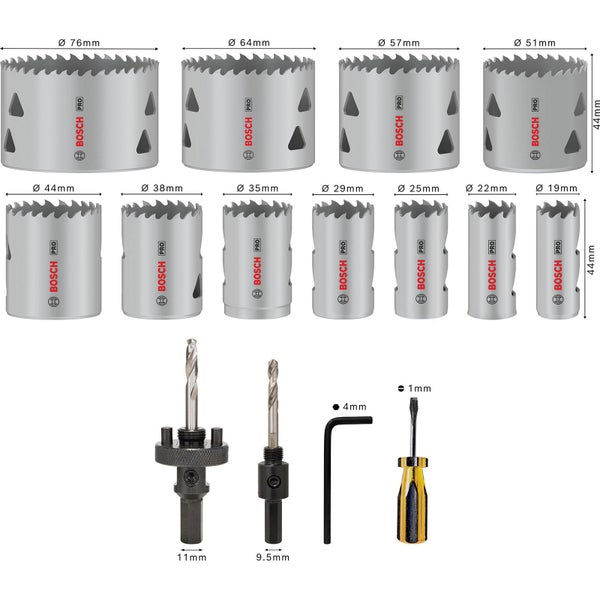 Bosch PRO Multi Material Lochsägen-Set 17-tlg. - 2608900525