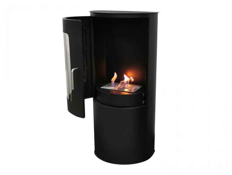 Dekokamin aus Metall mit Bioethanol-Feuerstelle