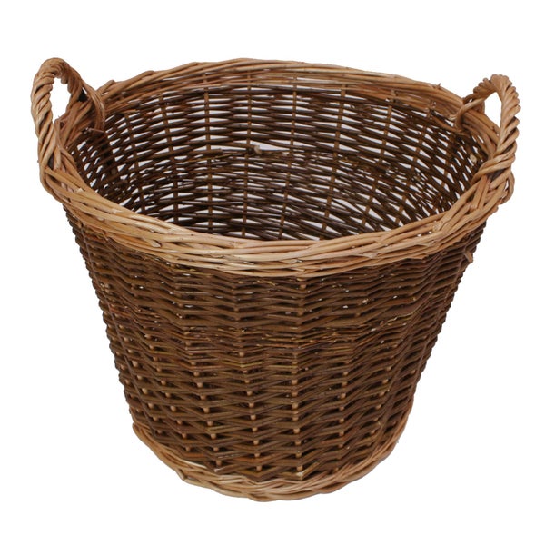 FRANK FLECHTWAREN | Füllkorb Weidengeflecht, groß, WEIDE, Ø 50 x 39 cm