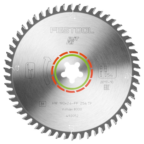 Festool Spezial-Sägeblatt 190x2,6 FF TF54