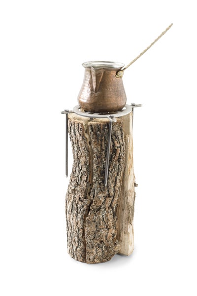 The Favilla Naicam Kochaufsatz für Schwedenfeuer – Edelstahl, 3 mm stark – Tragbarer Kochaufsatz mit Erdspießen für Outdoor-Kochen, Camping, Wandern & Angeln