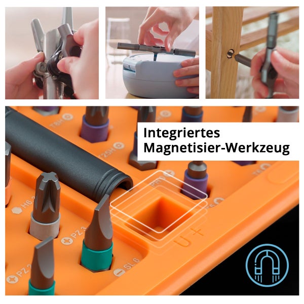 Bitset mit integriertem Magnetisierwerkzeug