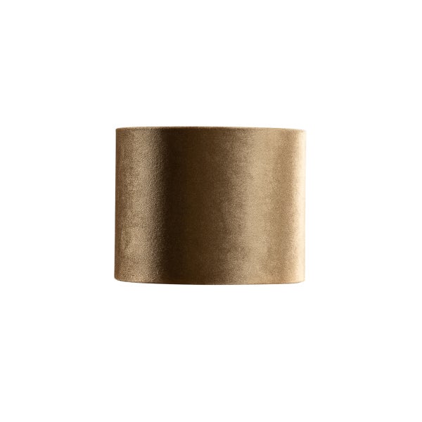 Samtlampenschirm Bronze mit goldener Innenseite 18/18/14