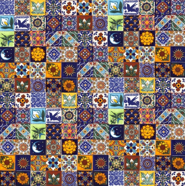 Mexikanische Mosaik Fliesen 5x5 Saburo - Keramikmosaik für Bad, Küche, Küchenrückwand | Keramikfliesen-Packung enthält 120 Wandfliesen
