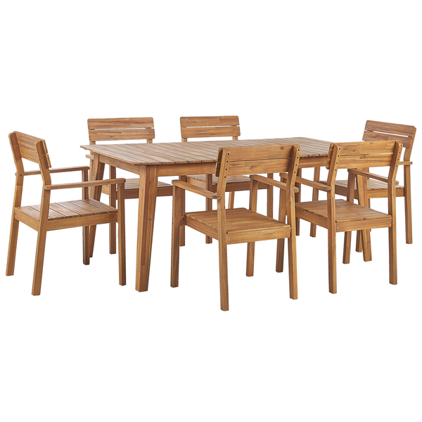 Gartenmöbel Set 6-Sitzer FORNELLI Akazienholz Braun
