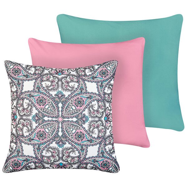 Gartenkissen 3er Set TIDE Ohne Muster Orientalisches Muster 45 x 45 cm Bunt