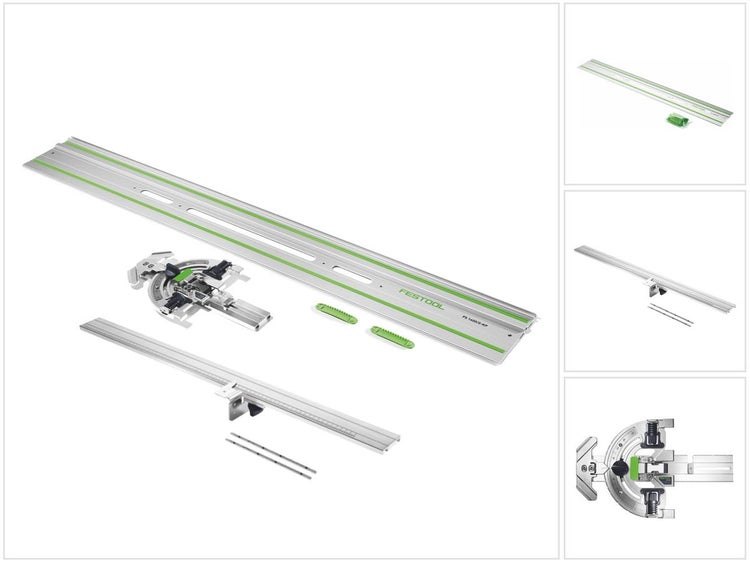 Festool FS-WA Winkelanschlag für Führungsschiene FS/2 60º Schnitt + Verlängerung FS-WA-VL + FS 1400/2-KP Führungsschiene 1400 mm