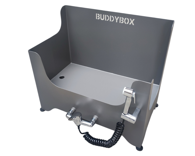 Mobile Hundedusche Buddybox-S-grau