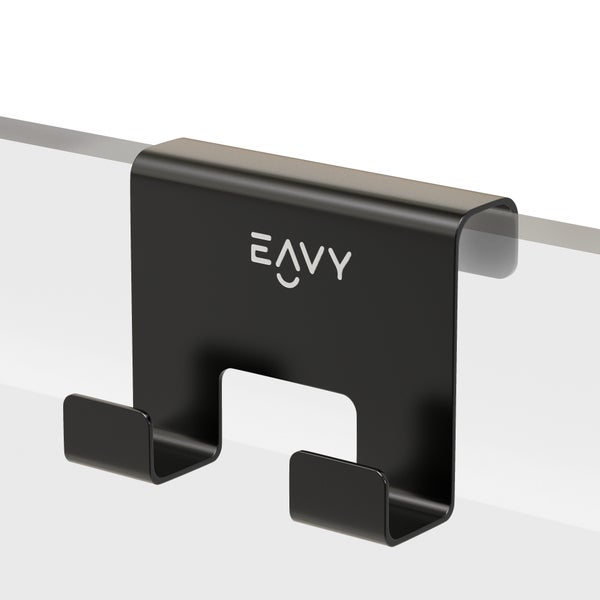 EAVY Duschehaken Edelstahl Schwarz Universeller Duschkabinenhaken