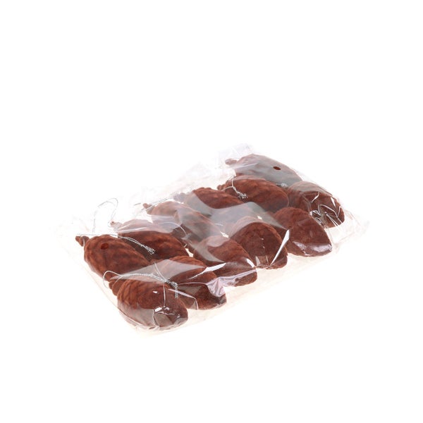 Verpackung Tannenzapfen Baumschmuck aus Kunststoff