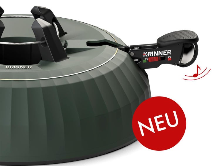 Krinner Christbaumständer mit rotem Neu-Symbol