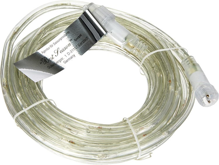 Lichterkette mit transparentem Kabel und Stecker