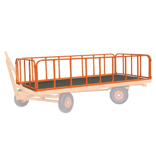 VARIOfit 4 Stahlrohrwände 750mm hoch, herausnehmbar für Industrieanhänger 2500x1250mm