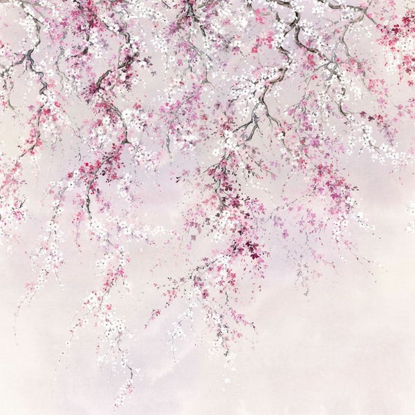 Dekoratives Blütenmuster für Wandgestaltung