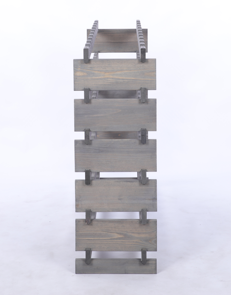 Weinregal VINOTECA FLEX PRO HxBxT 79x103x28cm 60 Flaschen auf 6 Ebenen Massives Kiefernholz Grau
