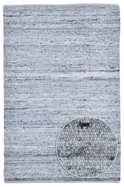 Wendbarer Handwebteppich Malli grau 200x300 cm