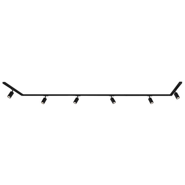 Briloner Rail Schienensystem, Komplettset, 6x GU10 Spots, Schwenkbar, Drehbar, Schwarz, 4,5 m