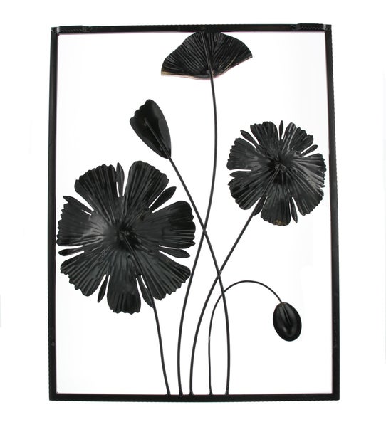 FRANK FLECHTWAREN | Wanddeko Metallblüte, METALL, ca. 38 x 50 cm