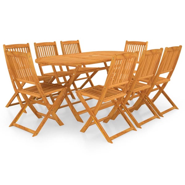 9-tlg. Garten-Essgruppe Klappbar Massivholz Akazie