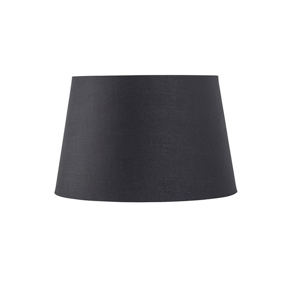 Baumwolllampenschirm schwarz 25/20/16 mit goldenem Interieur