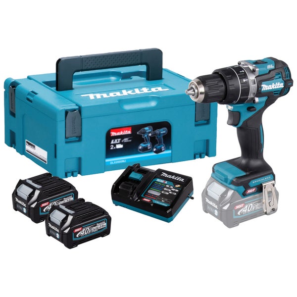 Makita HP002GA202 Akku-Schlagbohrschrauber 40V max. / 2x 2,0 Ah Akku + Ladegerät im Makpac