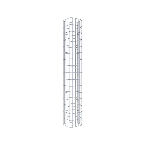 Gabionensäule 22 x 22 cm, MW 5 x 10 cm eckig - Höhe: 1,60 m