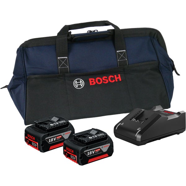 Bosch Starter-Set 18V / 2x 4,0 Ah Akku + Ladegerät GAL 18V-40 in Handwerkertasche