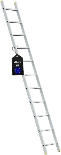 PROREGAL Sprossen-Anlegeleiter ATLAS Ohne Traverse 11 Sprossen Arbeitshöhe 3,97 m Traglast 150 kg
