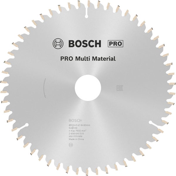 Bosch PRO Multi Material Kreissägeblatt 200 x 2,4 x 30 mm - 2608640510