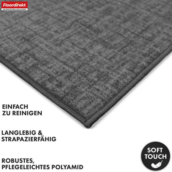 Grauer Teppich aus Polyamid von Floordirekt