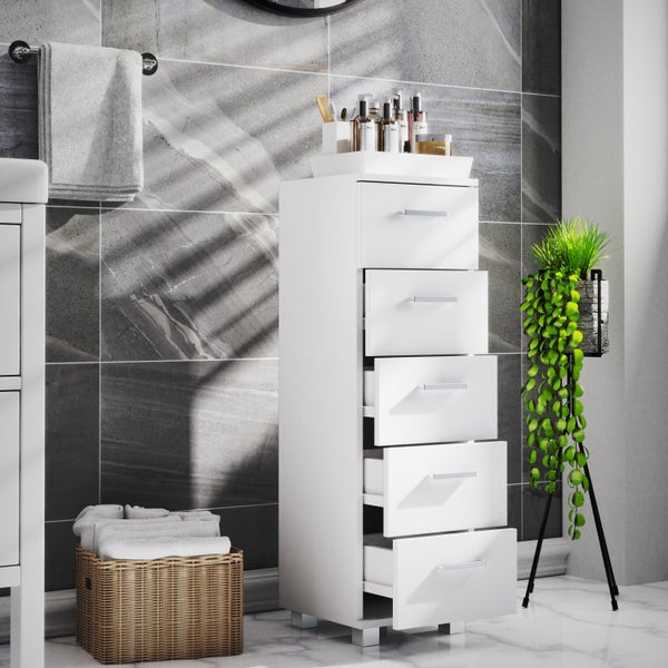 Holz Badmöbel Schubladen Badschrank Kommode Zalo M