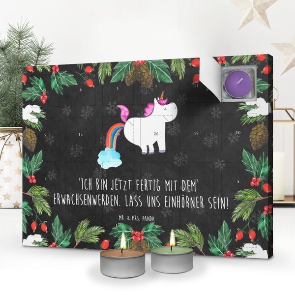 Mr. & Mrs. Panda Duftkerzen Adventskalender Einhorn Pupsen - Schwarz