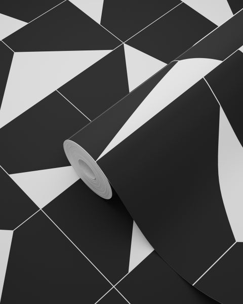 Tapetenrolle mit geometrischem Muster