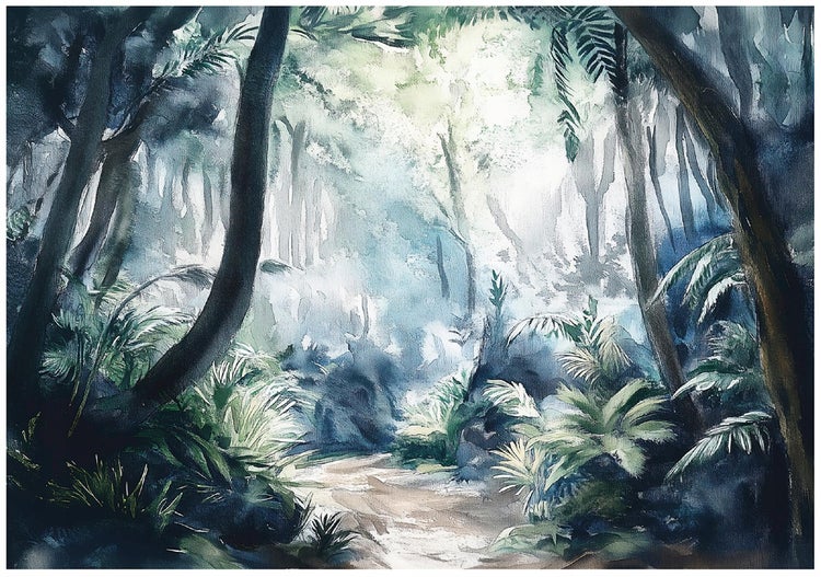 Fototapete Wald Dschungel Wohnzimmer Vlies Tapete 250x175 cm
