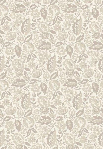 Borastapeter Tapete Blumen Beige - 53 cm x 10.05 m - 660574